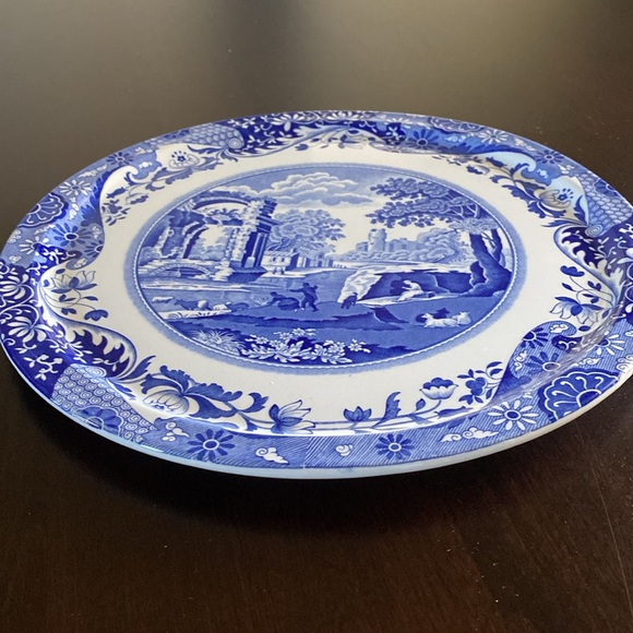 Vintage Spode Blue Italian Dome Covered Platter - Picture 4 of 7